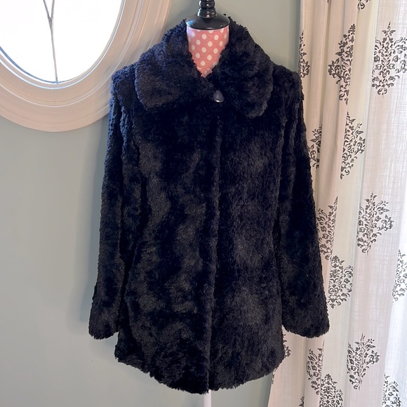 Dennis Basso Faux Fur Coat Size XS